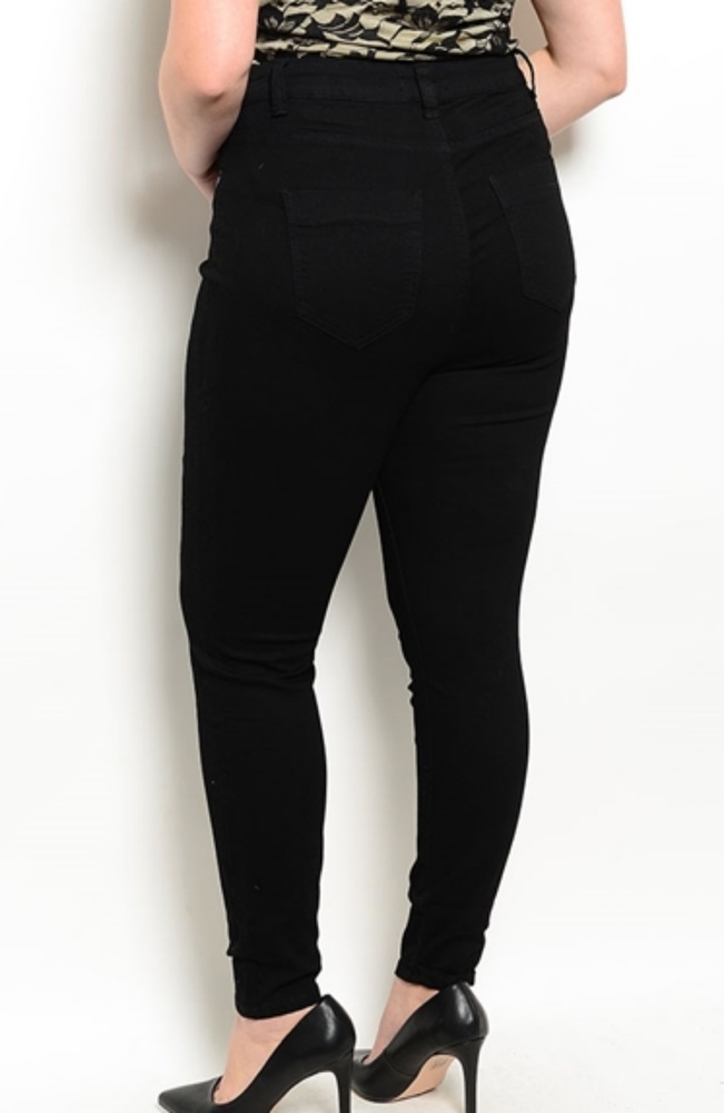 ⚡ 6 HOURS PRICE DROP Black High Waist Plus Jeans - Picture 3 of 3